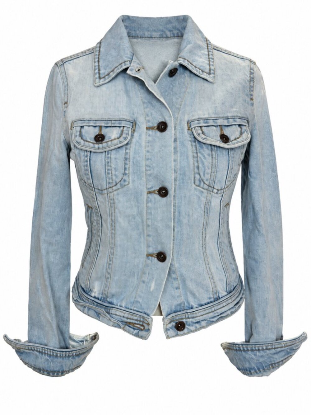 Mango MNGjeans Distressed Denim Jacket Size S